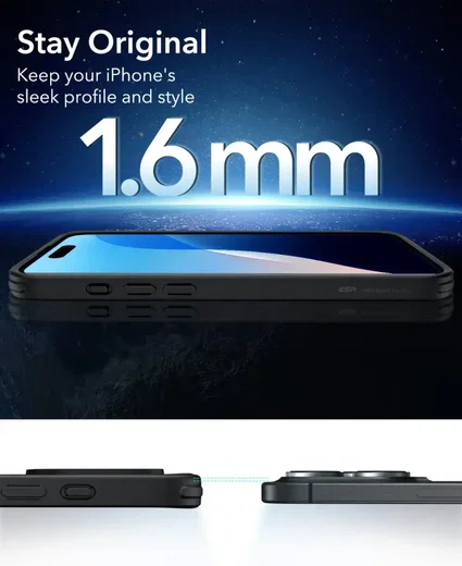 ESR Classic Hybrid iPhone 16 Pro Hoesje MagSafe Camera Control Frosted Zwart afbeelding 9