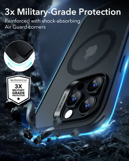 ESR Classic Hybrid iPhone 16 Pro Hoesje MagSafe Camera Control Frosted Zwart afbeelding 2