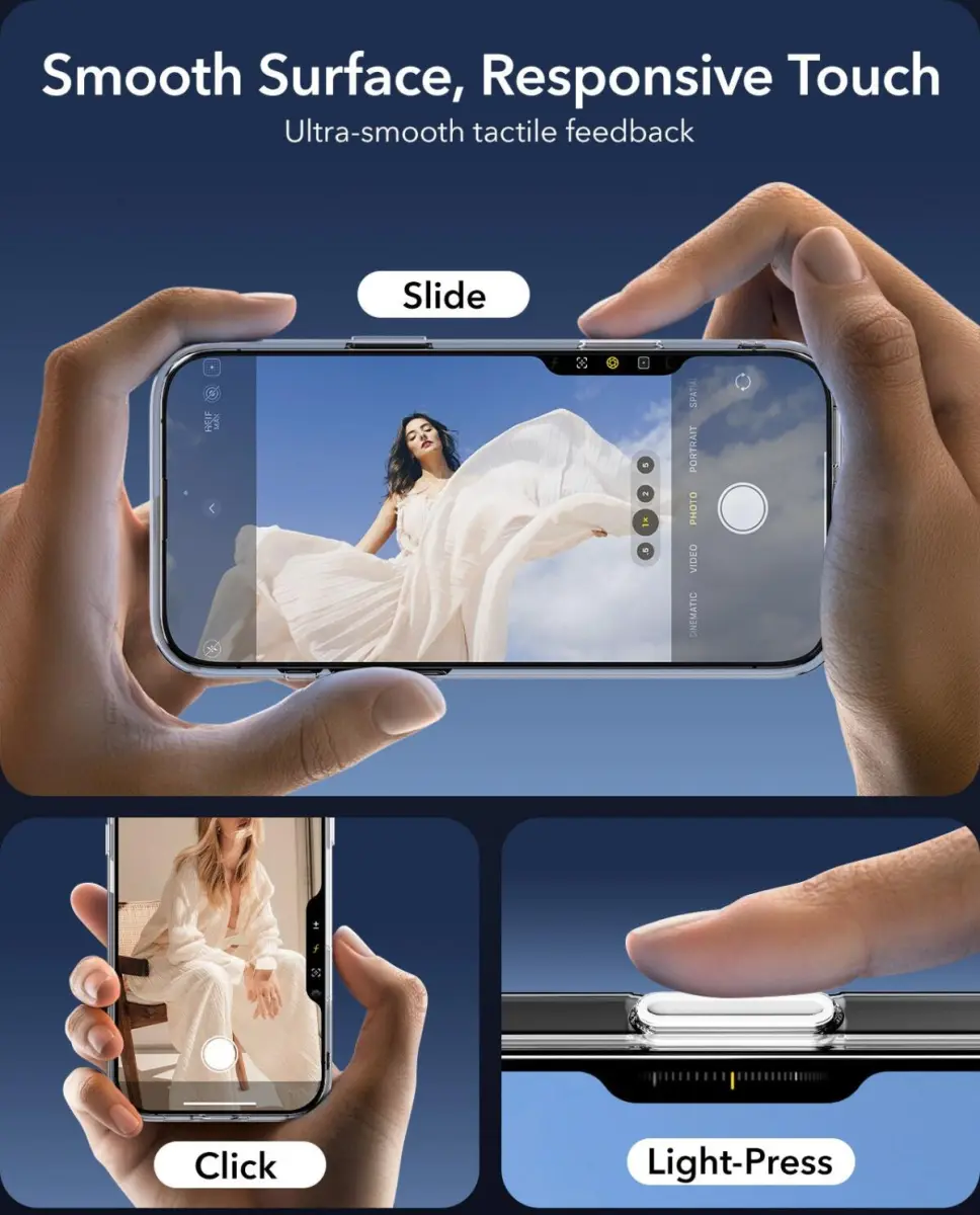 ESR Classic Hybrid iPhone 16 Pro Hoesje MagSafe Camera Control Frosted Zwart afbeelding 5