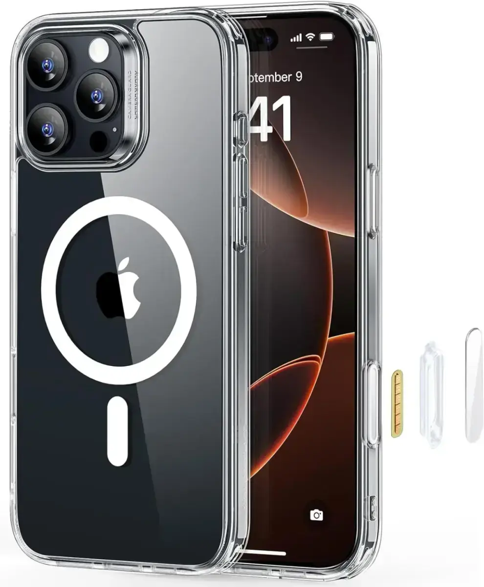 ESR Classic Hybrid iPhone 16 Pro Max Hoesje MagSafe Camera Control Transparant afbeelding 1