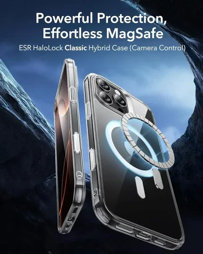 ESR Classic Hybrid iPhone 16 Pro Max Hoesje MagSafe Camera Control Transparant afbeelding 2