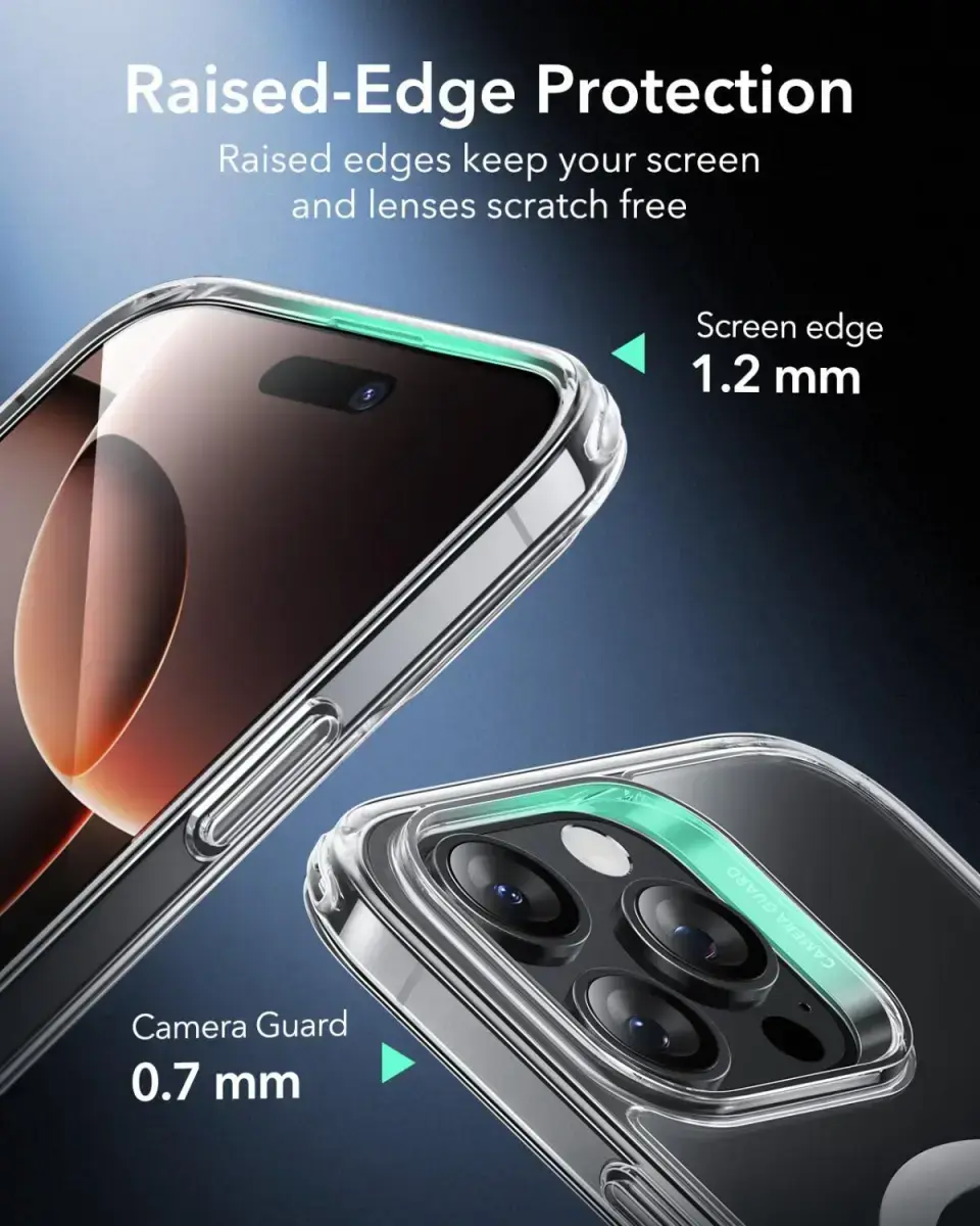 ESR Classic Hybrid iPhone 16 Pro Max Hoesje MagSafe Camera Control Transparant afbeelding 9