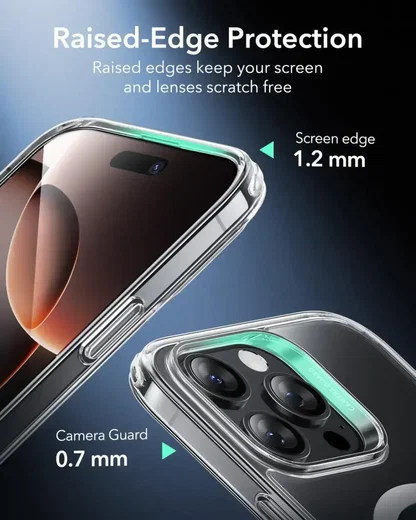 ESR Classic Hybrid iPhone 16 Pro Max Hoesje MagSafe Camera Control Transparant afbeelding 9