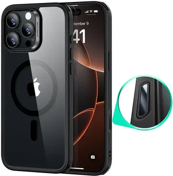 ESR Classic Hybrid iPhone 16 Pro Max Hoesje MagSafe Camera Control Clear Zwart