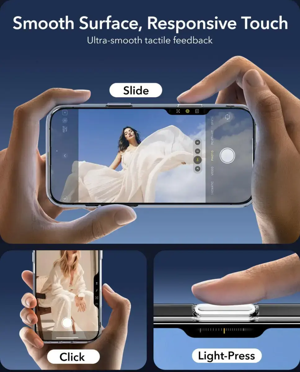 ESR Classic Hybrid iPhone 16 Pro Max Hoesje MagSafe Camera Control Clear Zwart afbeelding 6
