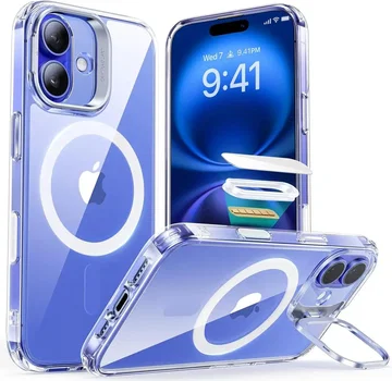 ESR Classic Hybrid MagSafe iPhone 16 Hoesje met Stand Camera Control Transparant