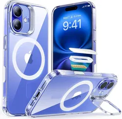 ESR Classic Hybrid MagSafe iPhone 16 Hoesje met Stand Camera Control Transparant afbeelding