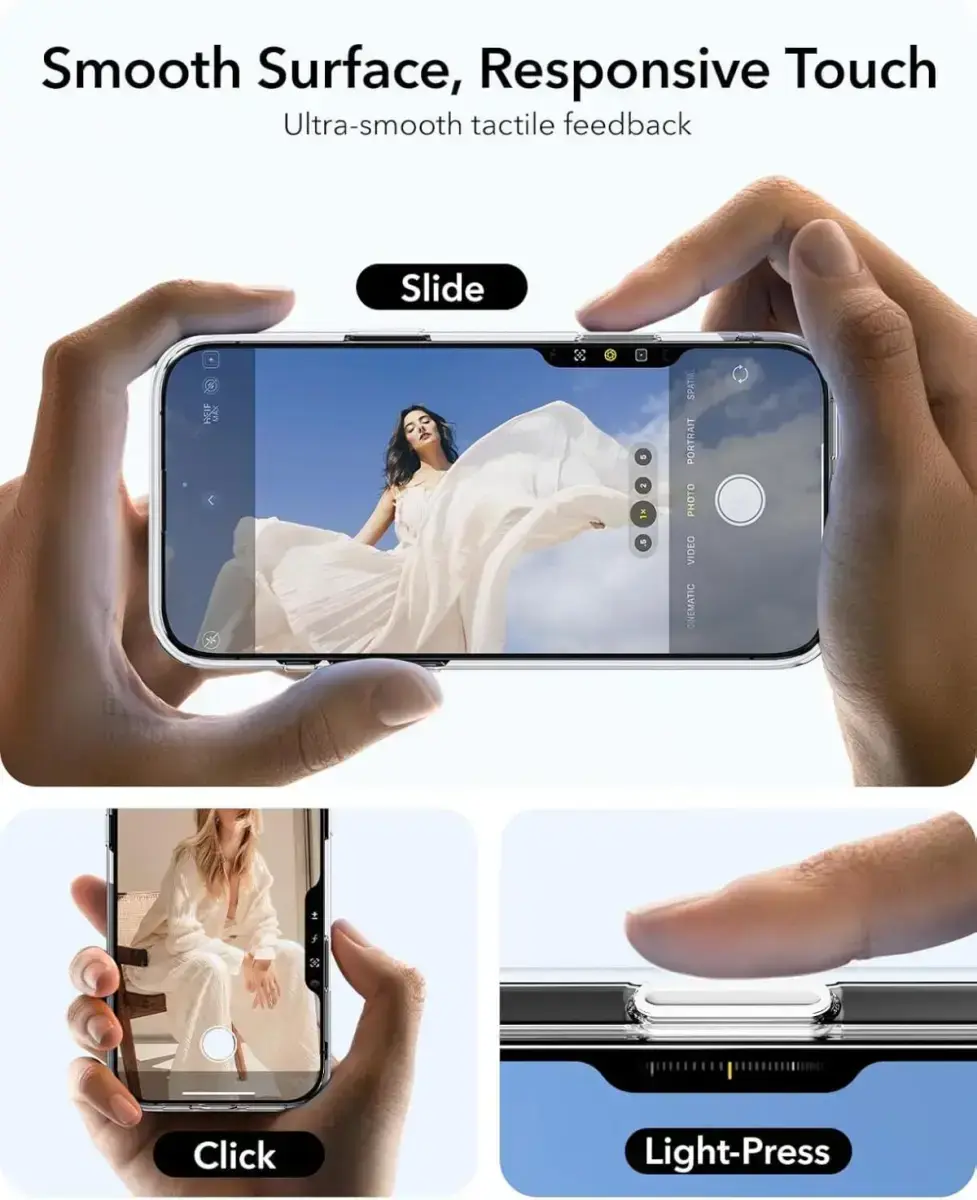 ESR Classic Hybrid MagSafe iPhone 16 Pro Max Hoes Stand Camera Knop Clear Zwart afbeelding 6