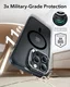 ESR Classic Hybrid MagSafe iPhone 16 Pro Max Hoes Stand Camera Knop Frost Zwart afbeelding 4
