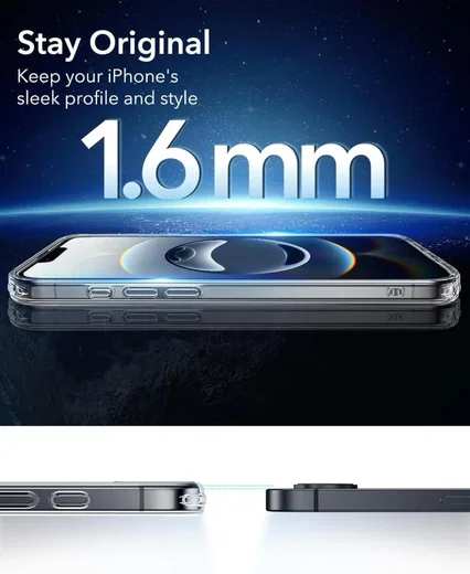 ESR Classic Hybrid HaloLock iPhone 17e / 16e Hoesje MagSafe Transparant afbeelding 9