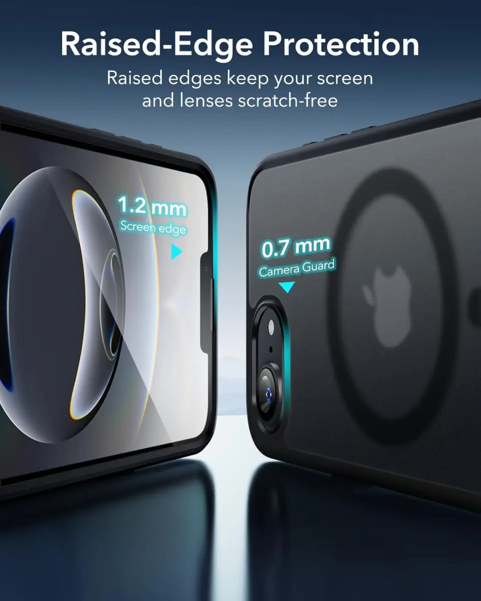 ESR Classic Hybrid HaloLock iPhone 17e / 16e Hoesje MagSafe Frosted Zwart afbeelding 7