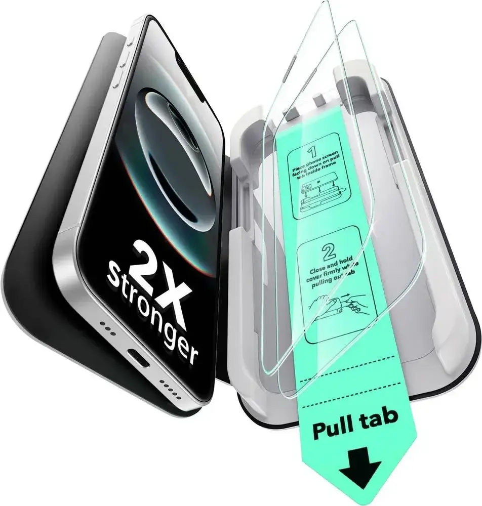 ESR UltraFit Classic Apple iPhone 16e / 14 / 13 / 13 Pro Tempered Glass (3-Pack) afbeelding 2