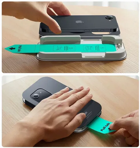 ESR UltraFit Classic Apple iPhone 16e / 14 / 13 / 13 Pro Tempered Glass (3-Pack) afbeelding 9