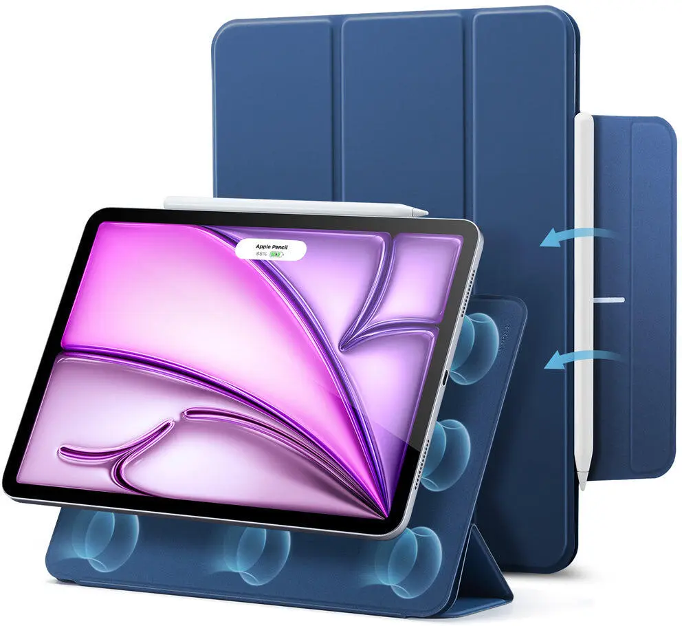 ESR Rebound Magnetic iPad Air 13 24/25 / Pro 12.9 20/21/22 Hoes Book Case Blauw afbeelding 1