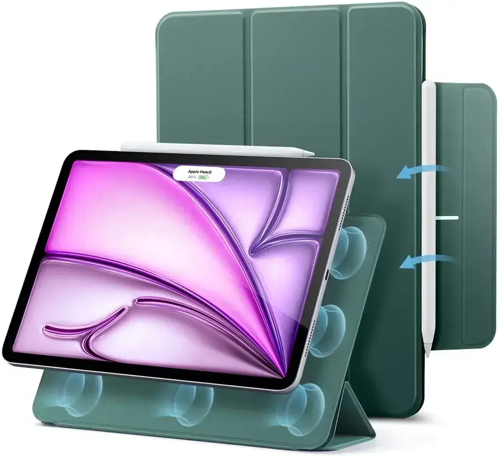 ESR Rebound Magnetic iPad Air 13 24/25 / Pro 12.9 20/21/22 Hoes Book Case Groen afbeelding 1