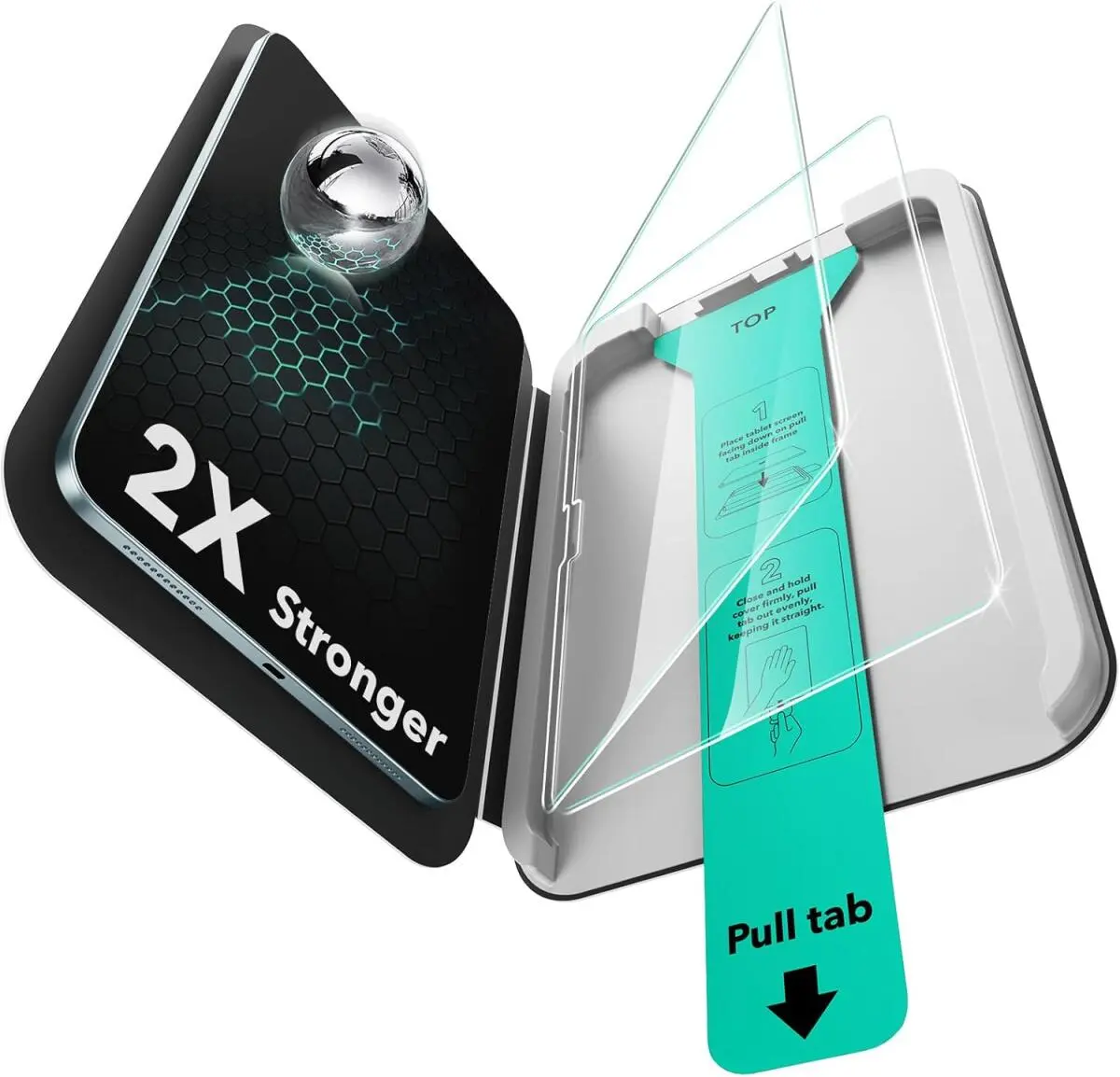 ESR Classic UltraFit iPad Air 11 (24/25) Tempered Glass met Tray 2-Pack afbeelding 2