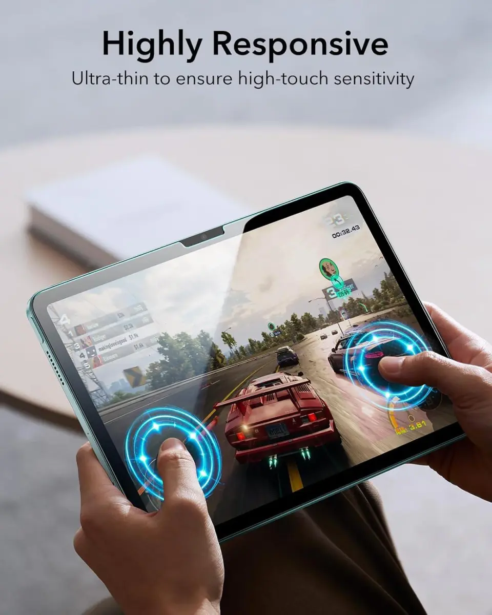 ESR Classic UltraFit iPad Air 11 (24/25) Tempered Glass met Tray 2-Pack afbeelding 7