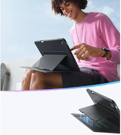 ESR iPad 11 A16 (2025) /10.9 (2022) Flip Hybrid Book Case Zwart afbeelding 7