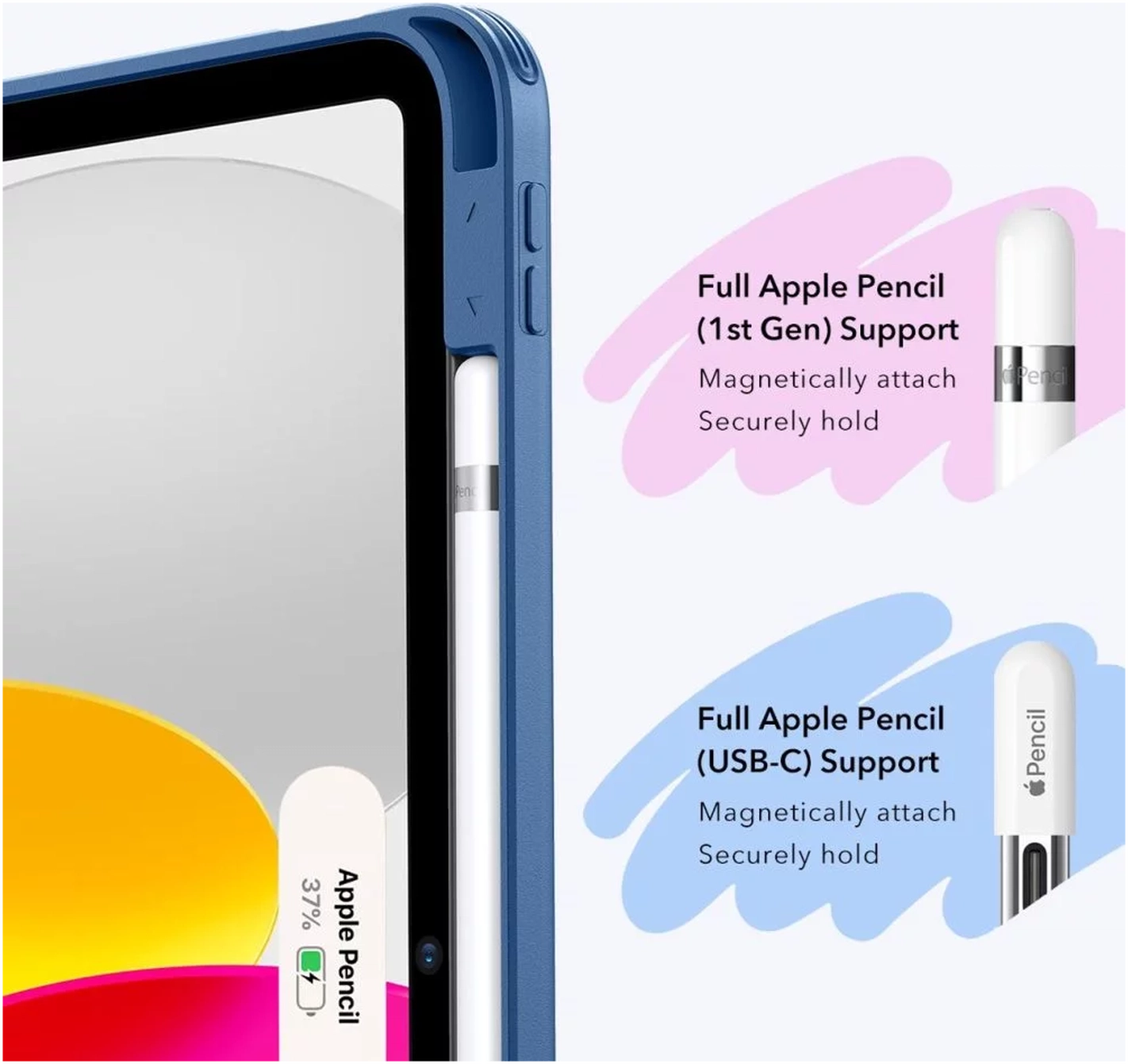 ESR iPad 11 A16 (2025) /10.9 (2022) Flip Hybrid Book Case Blauw afbeelding 4