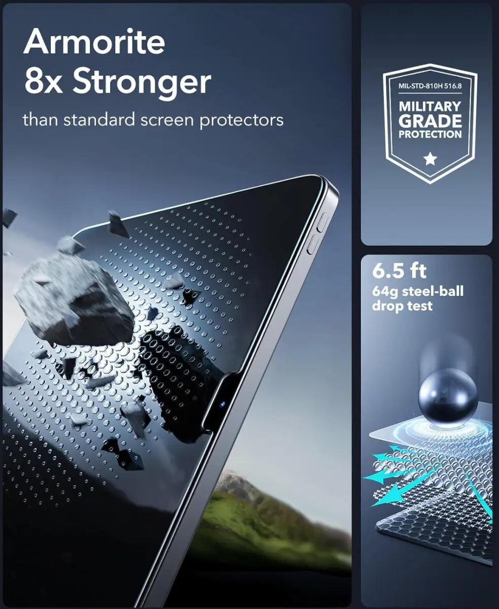 ESR iPad 11 (2025)/10.9 (2022) Armorite UltraFit Screenprotector 2-Pack met Tray afbeelding 5