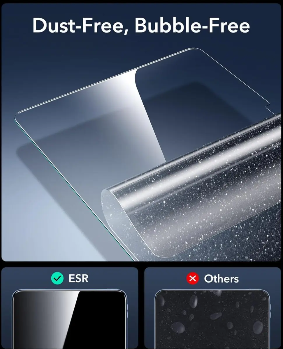 ESR iPad 11 (2025)/10.9 (2022) Armorite UltraFit Screenprotector 2-Pack met Tray afbeelding 9