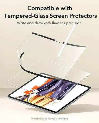 ESR Paper Feel Magnetic Apple iPad 11 (2025) / 10.9 (2022) Screen Protector afbeelding 5