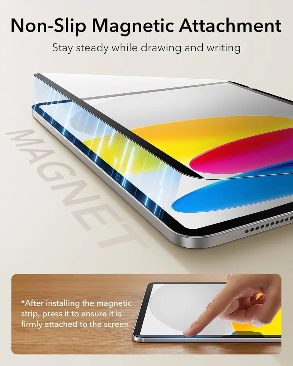 ESR Paper Feel Magnetic Apple iPad 11 (2025) / 10.9 (2022) Screen Protector afbeelding 8