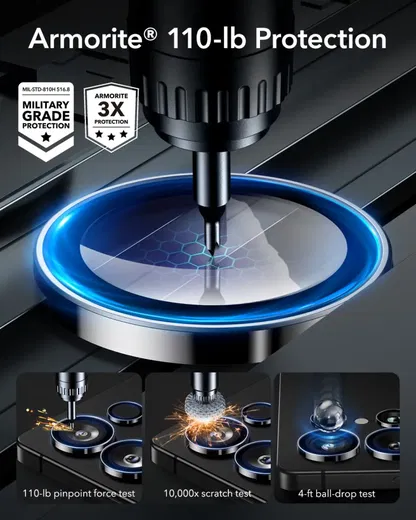 ESR Armorite Samsung Galaxy S25 Ultra Camera Lens Protector Glas Transparant afbeelding 5