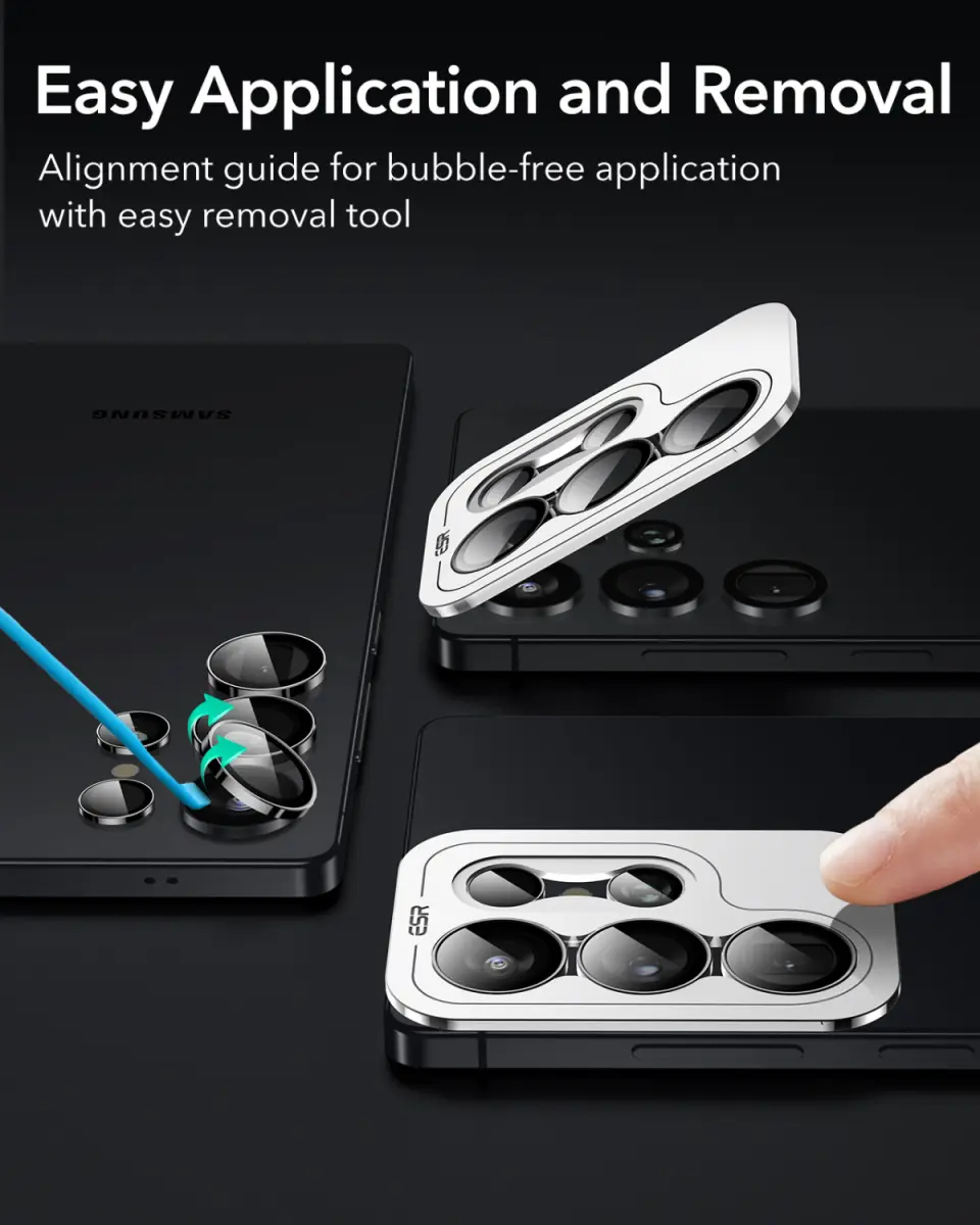 ESR Armorite Samsung Galaxy S25 Ultra Camera Lens Protector Glas Transparant afbeelding 7