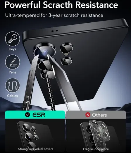 ESR Armorite Samsung Galaxy S25 Ultra Camera Lens Protector Glas Transparant afbeelding 8