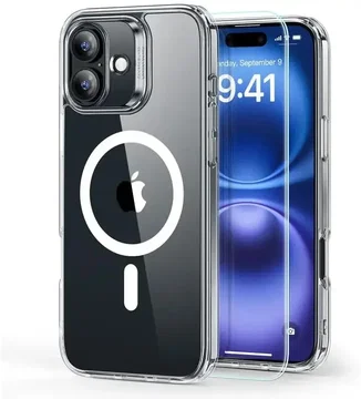 ESR Classic Hybrid iPhone 16 Hoesje MagSafe Transparant + Protector