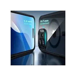 ESR Classic Hybrid iPhone 16 Hoesje MagSafe Transparant Zwart + Protector afbeelding 4