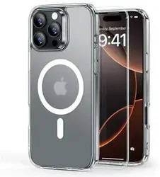 ESR Classic Hybrid iPhone 16 Pro Hoesje MagSafe Frosted Transparant + Protector afbeelding