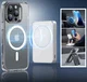ESR Classic Hybrid iPhone 16 Pro Max Hoesje MagSafe Frosted Clear + Protector afbeelding 3