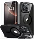 ESR Classic Hybrid iPhone 16 Pro Hoesje met Kickstand + Protector Clear Zwart