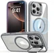 ESR Classic Hybrid MagSafe Apple iPhone 16 Pro Hoesje met Stand Clear Grijs afbeelding 1
