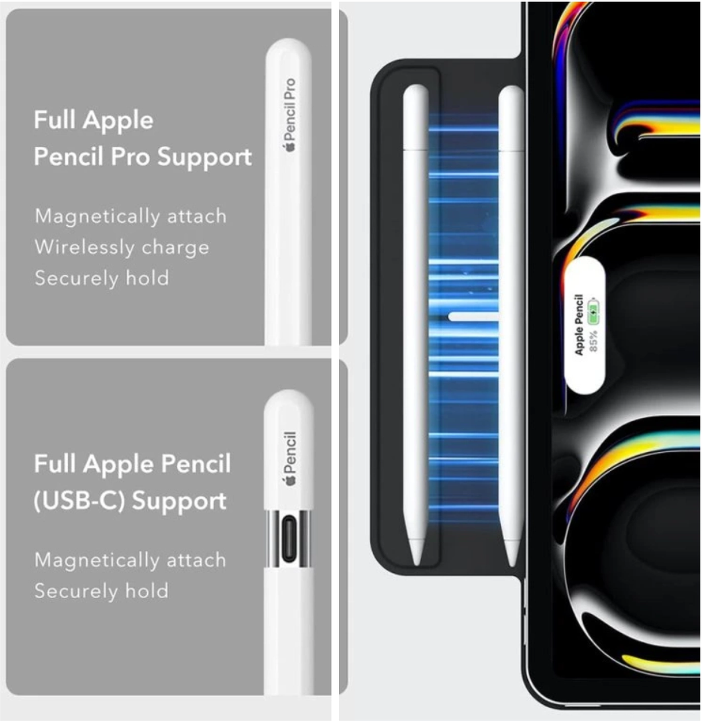ESR Rebound Magnetic iPad Pro 13 (2024/2025) Hoes Book Case Wit afbeelding 2
