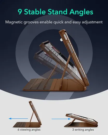 ESR Shift iPad Air 11 (2024/2025) / Air 10.9 (2022/2020) Hoes Book Case Bruin afbeelding 7