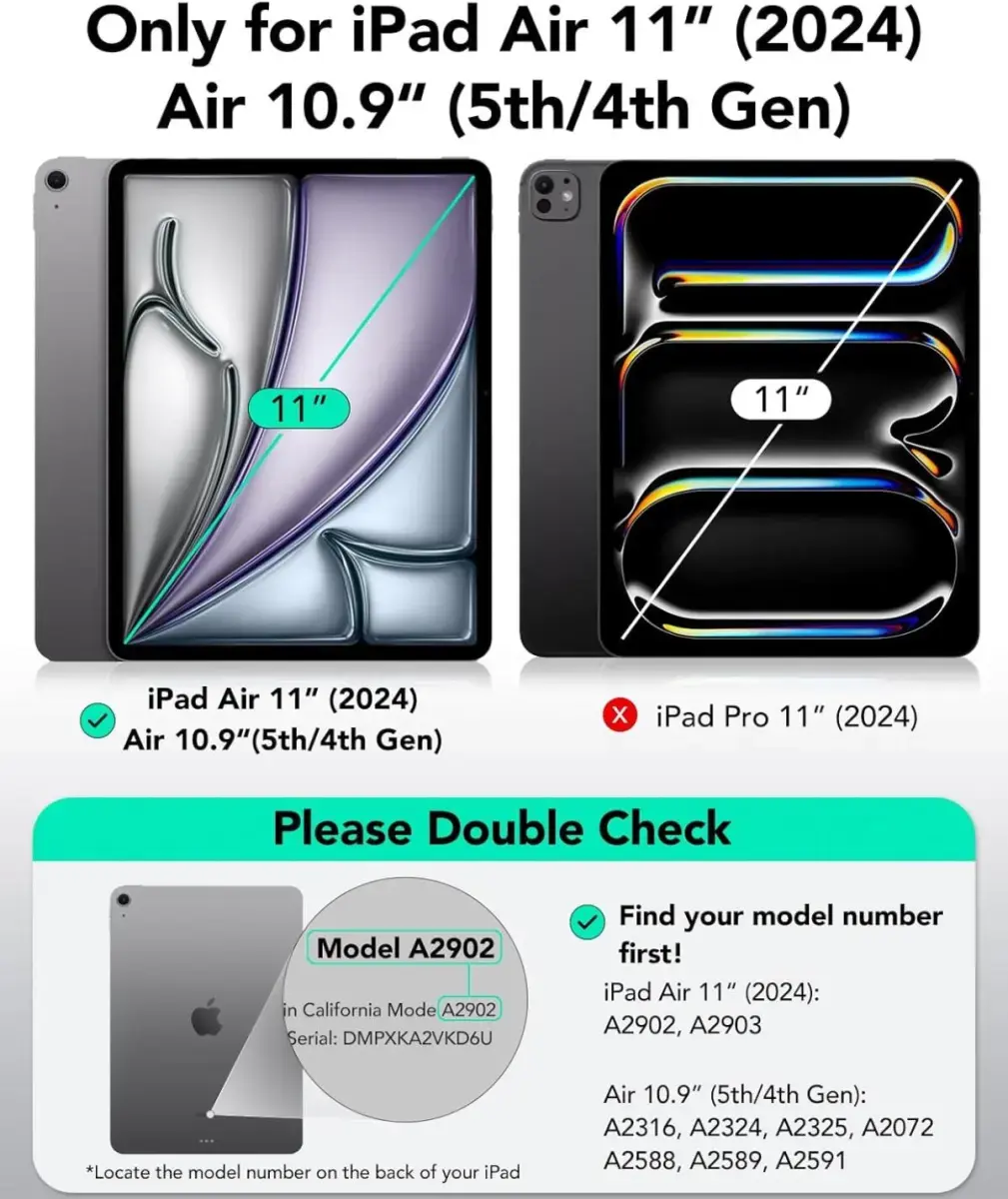 ESR Rebound Hybrid 360 iPad Air 11 (24/25/26)/Air 10.9 (2022/2020) Hoes Groen afbeelding 2