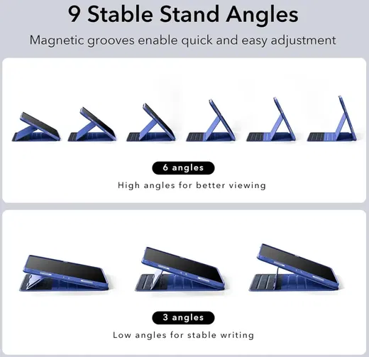 ESR Shift iPad Pro 12.9 (2022 / 2021) Hoes Magnetic Book Case Blauw afbeelding 7