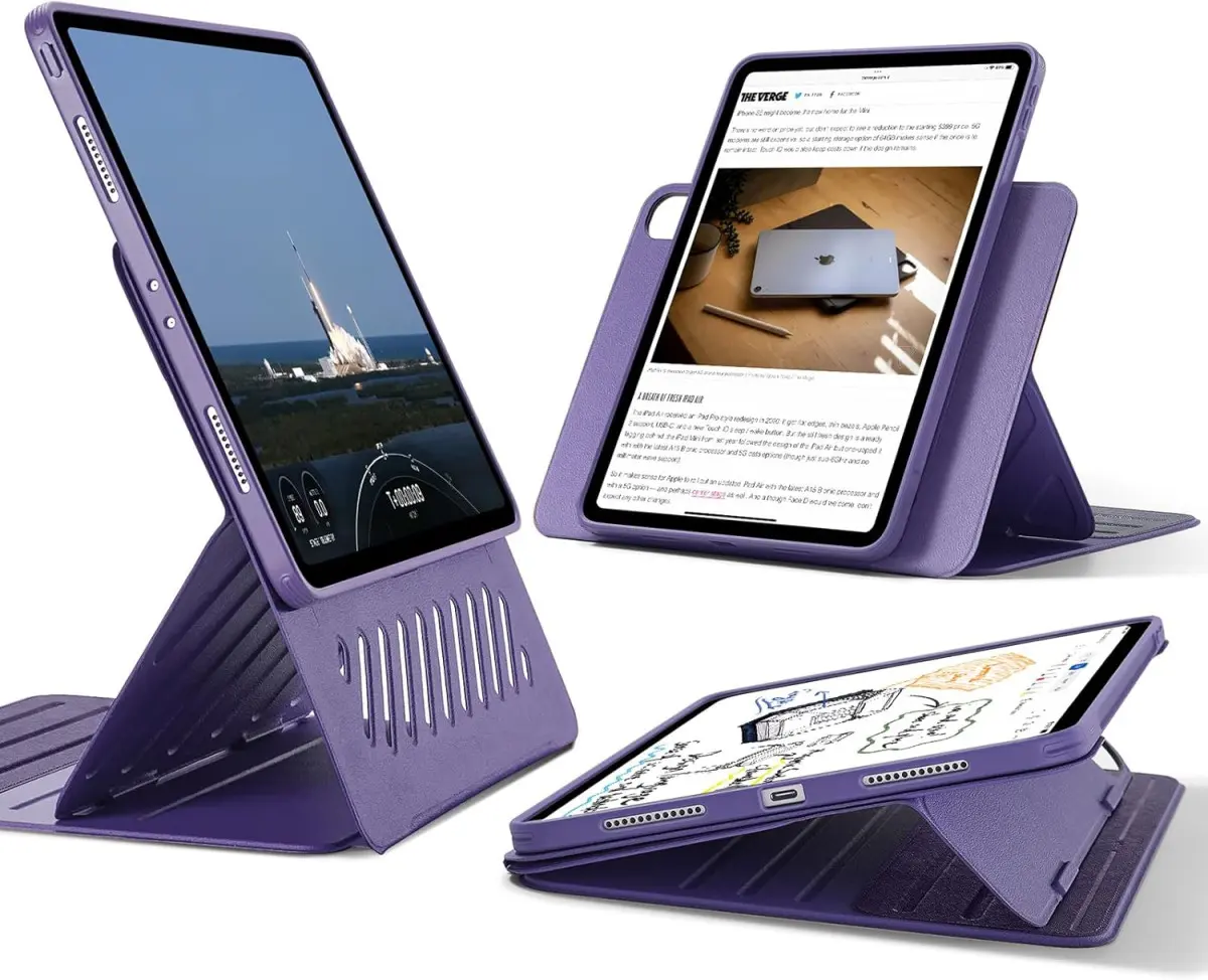 ESR Shift iPad Pro 12.9 (2022 / 2021) Hoes Magnetic Book Case Paars afbeelding 1