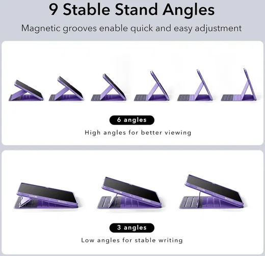 ESR Shift iPad Pro 12.9 (2022 / 2021) Hoes Magnetic Book Case Paars afbeelding 7