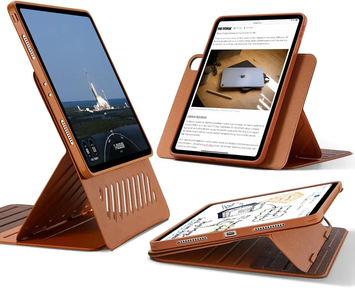 ESR Shift iPad Pro 12.9 (2022 / 2021) Hoes Magnetic Book Case Bruin afbeelding 1
