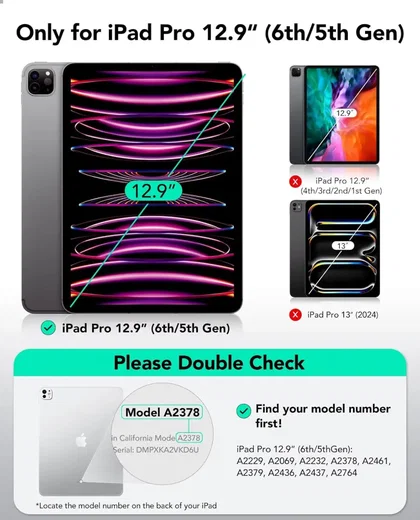 ESR Shift iPad Pro 12.9 (2022 / 2021) Hoes Magnetic Book Case Bruin afbeelding 3