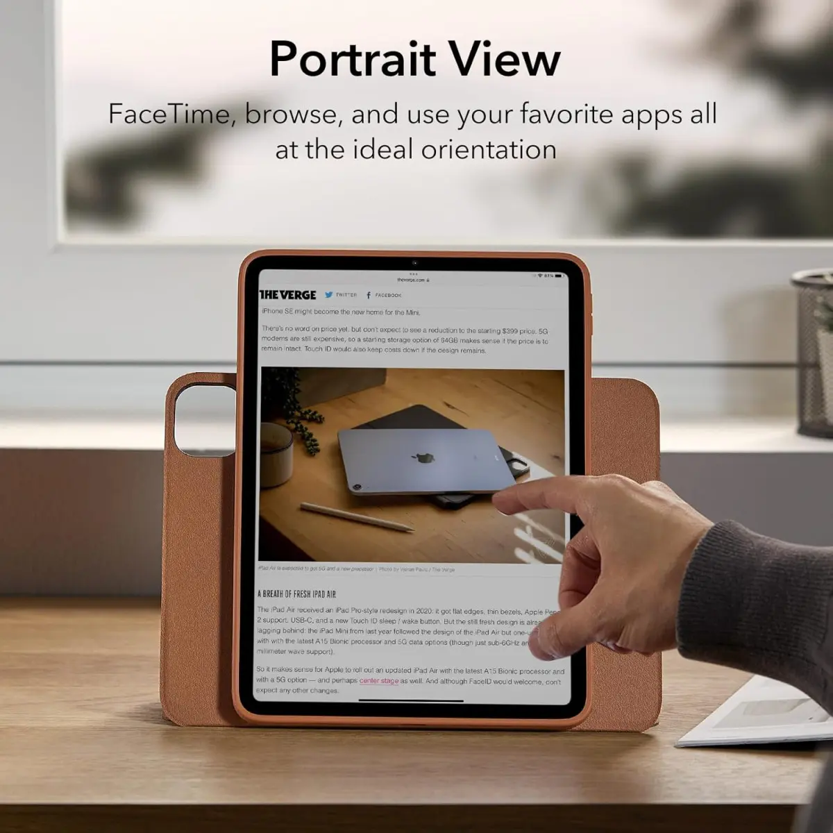 ESR Shift iPad Pro 12.9 (2022 / 2021) Hoes Magnetic Book Case Bruin afbeelding 5