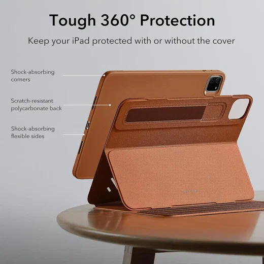 ESR Shift iPad Pro 12.9 (2022 / 2021) Hoes Magnetic Book Case Bruin afbeelding 6