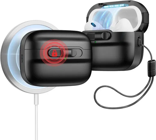 ESR HaloLock Pulse Magnetic Lock AirPods Pro 1 / 2 Hoesje MagSafe Zwart afbeelding 1