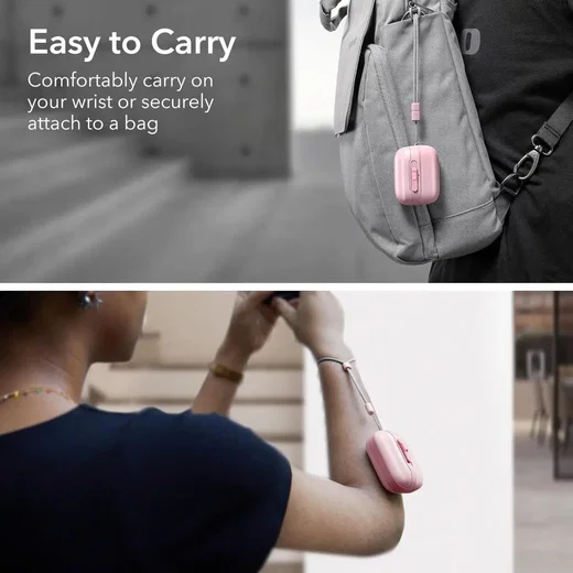 ESR HaloLock Pulse Magnetic Lock AirPods Pro 1 / 2 Hoesje MagSafe Roze afbeelding 7