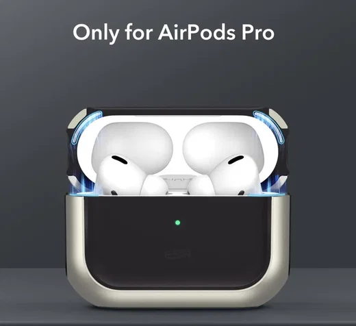 ESR Orbit Hybrid HaloLock Apple AirPods Pro 1/2 Hoesje MagSafe Titanium afbeelding 2