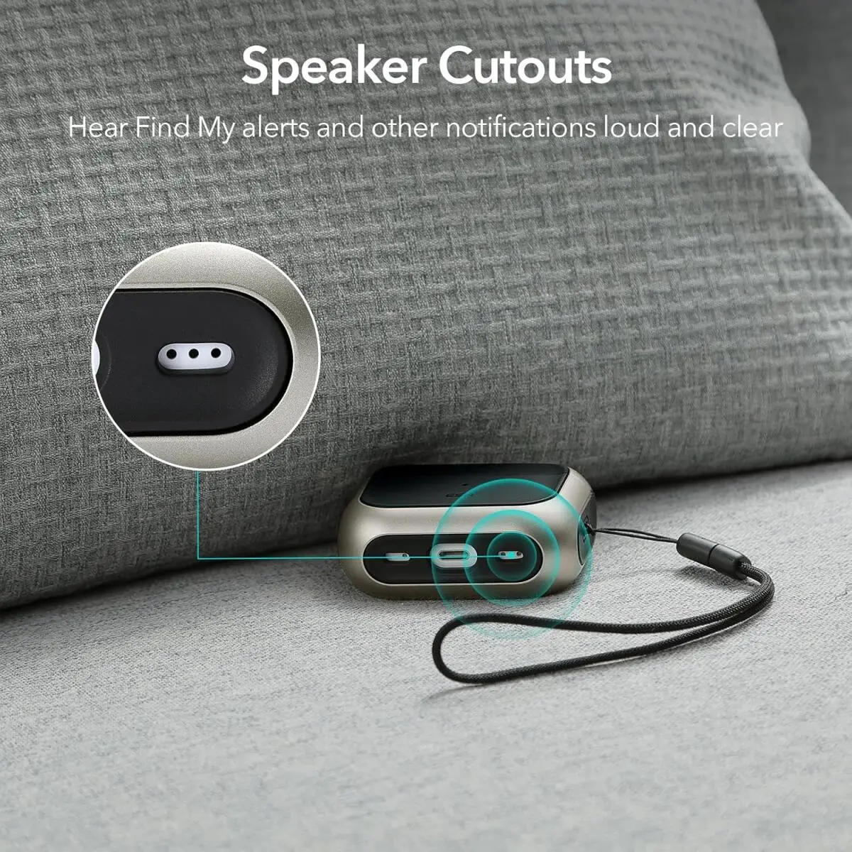 ESR Orbit Hybrid HaloLock Apple AirPods Pro 1/2 Hoesje MagSafe Titanium afbeelding 9